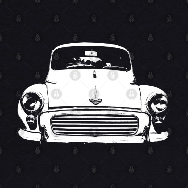 Morris Minor 1960s British classic car monoblock white by soitwouldseem